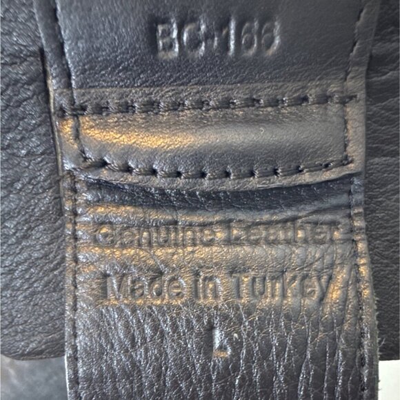 BCBG Max Azria Womens Black Genuine Leather Waist Belt With Buckle Size L main image 3